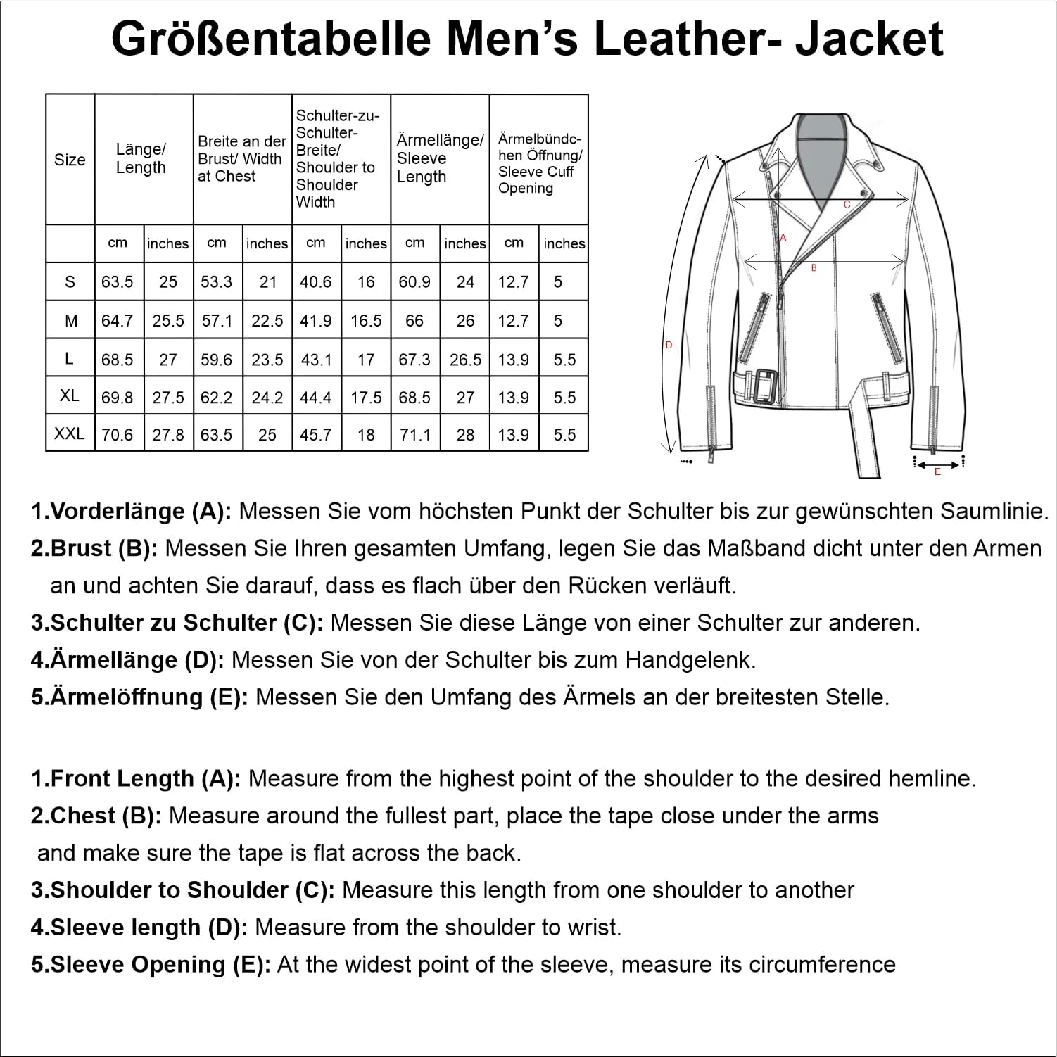 Herren Lederjacke aus Rindsleder