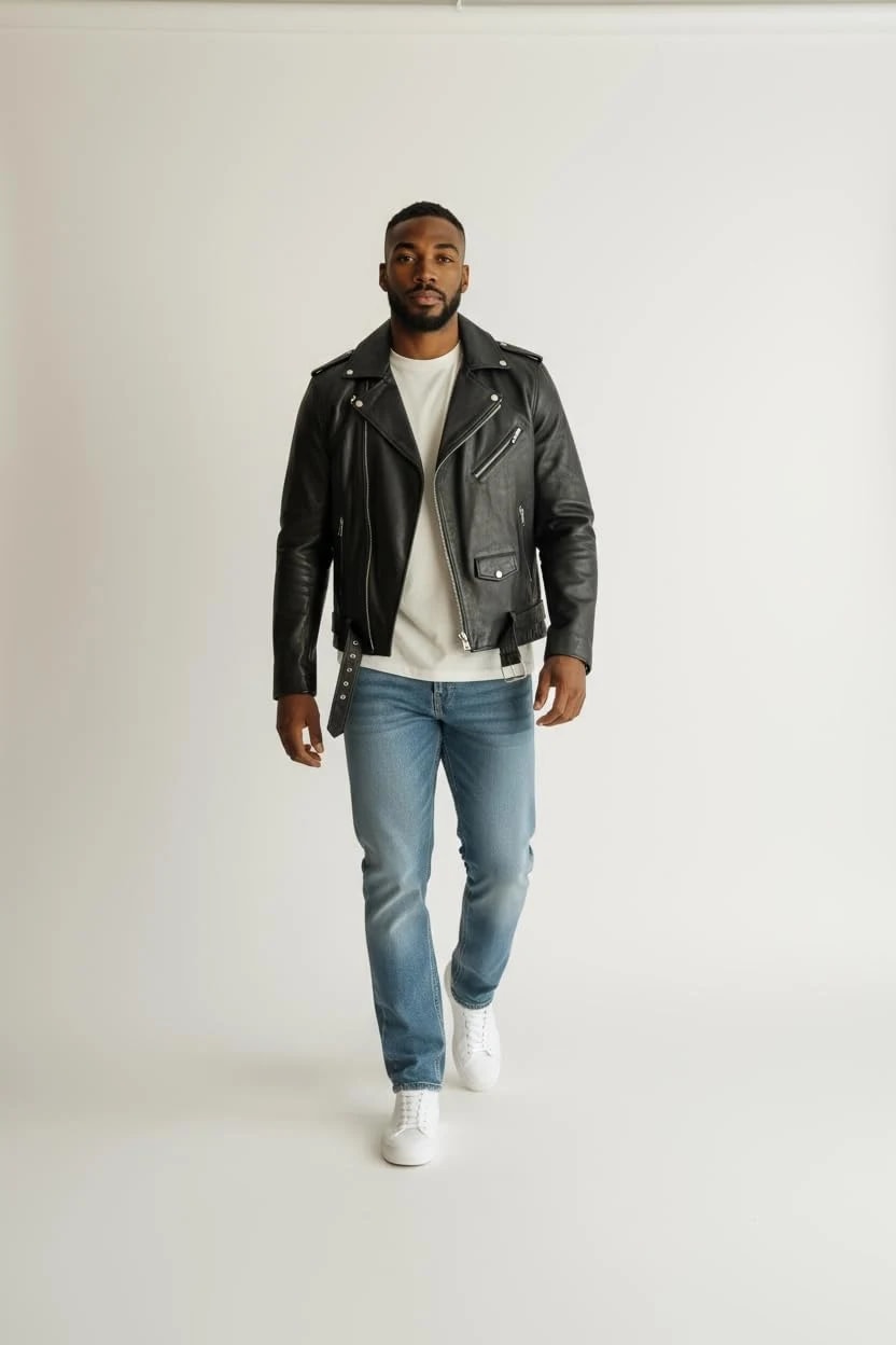 Herren Lederjacke aus Rindsleder