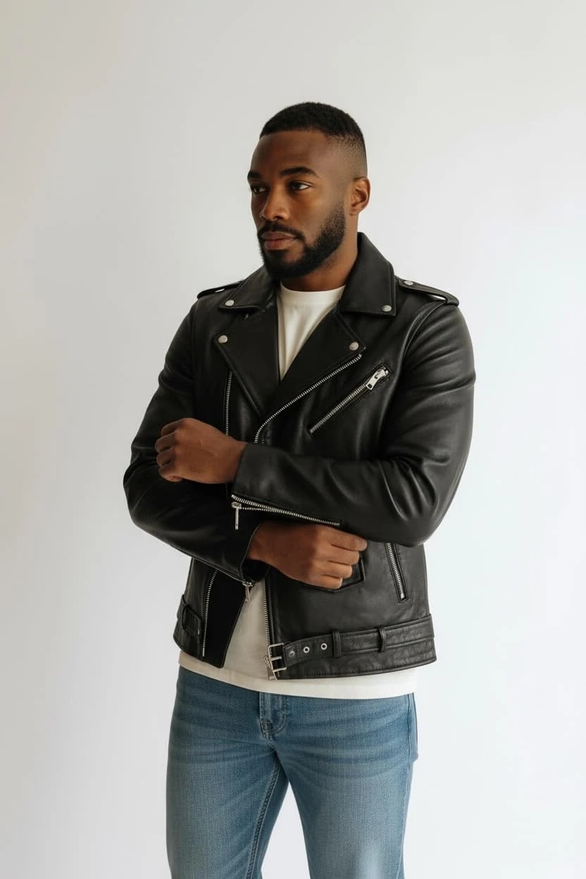 Herren Lederjacke aus Rindsleder